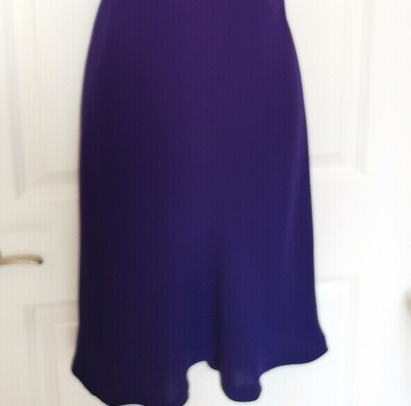 Evan Picone Royal Purple Dress Empire Cut Size 4 - Picture 9 of 10